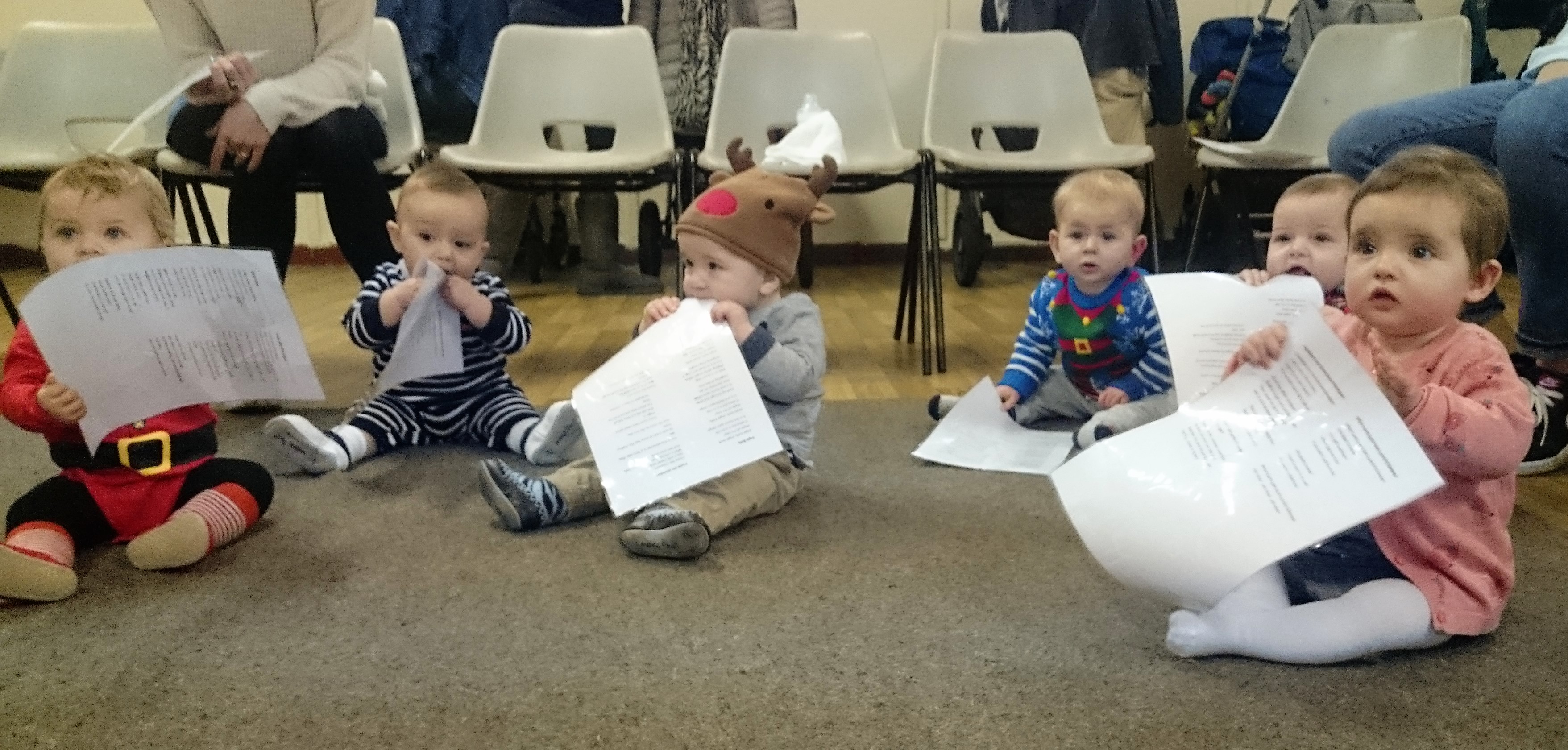 Little Music Makers with their song sheets